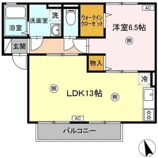 パストラル米原 A棟【1階】の間取り