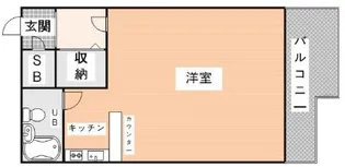 リバーヒル帝塚山【3階】の間取り
