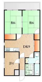 山口県下関市稗田西町【マンション】の間取り
