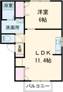 コーポ山内 B棟【2階】の間取り