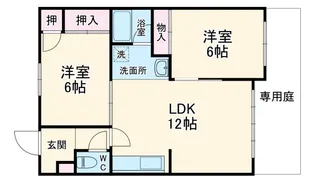 RIVER・S瀬名川【1階】の間取り