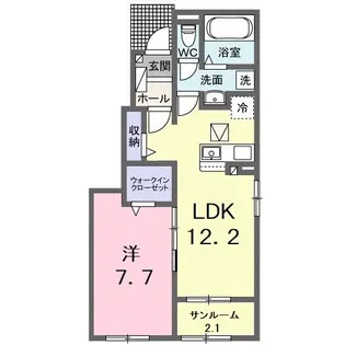 メゾン プリマヴェラ【1階】の間取り
