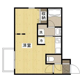 1Rの間取り画像