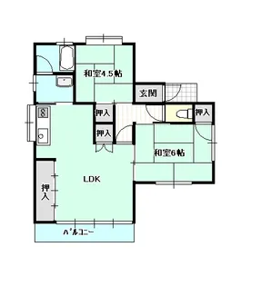 田辺ハイツI【2階】の間取り