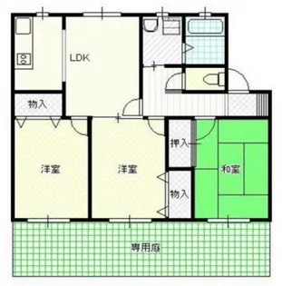 アルカディア高井【1階】の間取り