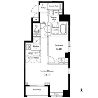東京都中野区本町4【マンション】の間取り