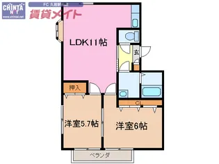 ハートフルコート【2階】の間取り