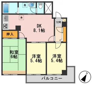 東京都江戸川区北小岩6【マンション】の間取り