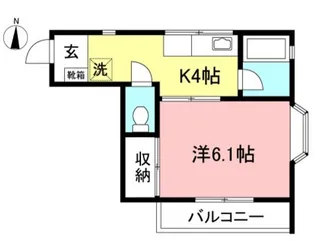 コスモ多摩【2階】の間取り