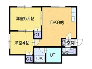 アーバンヒルズ朝里【2階】の間取り