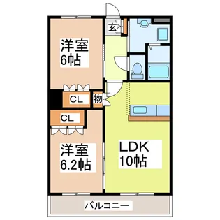 S.T sun R【2階】の間取り