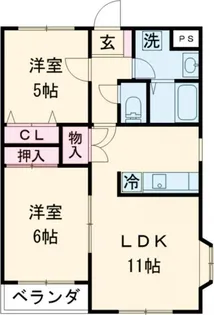 サンモールウエクサA【2階】の間取り