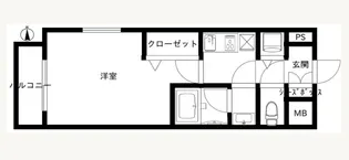 セントパレス大鳥居【4階】の間取り