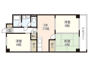 コーポ井口台【4階】の間取り