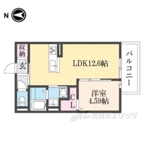 SIDE西ノ京【1階】の間取り