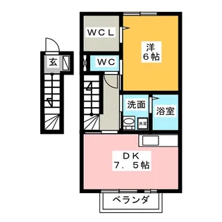 セジュールタミ A【2階】の間取り