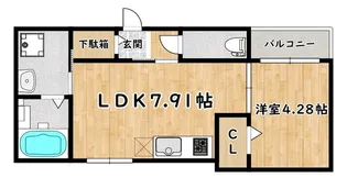 カサーディア加島III【1階】の間取り