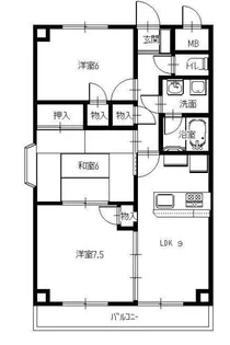 兵庫県伊丹市荒牧5【マンション】の間取り