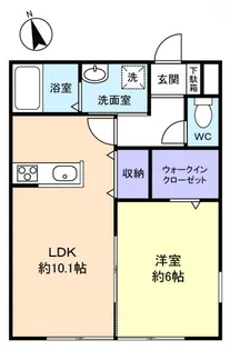 ソレジオE【1階】の間取り