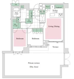ザ・パークハウス千代田六番町【1階】の間取り