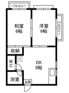 白鶴ハイム【2階】の間取り