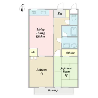 サンライズ三芳【2階】の間取り