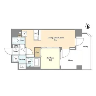 ドゥーエ浅草【14階】の間取り