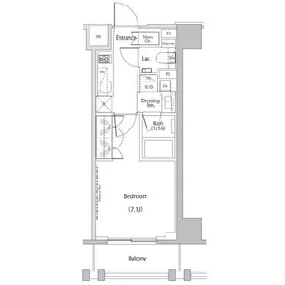 ザ・パークハビオ文京江戸川橋【3階】の間取り