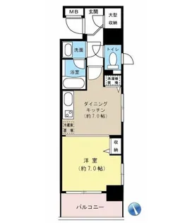 神奈川県横浜市中区弁天通6【マンション】の間取り