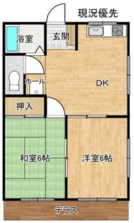 2DKの間取り画像