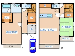 東京都新宿区西落合3【一戸建】の間取り