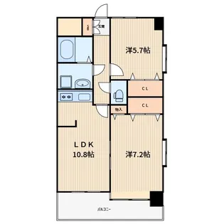 バーディーテラス仲町【5階】の間取り