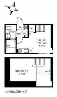 ハーミットクラブハウス神奈川新町II【1階】の間取り