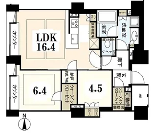 京都府京都市中京区三坊堀川町【マンション】の間取り