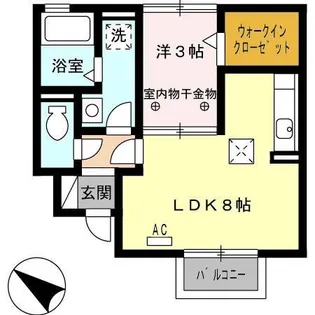 静岡県静岡市駿河区小鹿【アパート】の間取り
