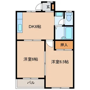 モンシェリー角川【1階】の間取り