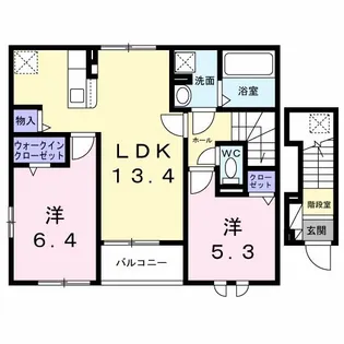 ハルノテラス【2階】の間取り