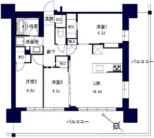 センチュリー千葉みなと【6階】の間取り