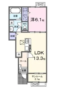 クラウド安芸【1階】の間取り