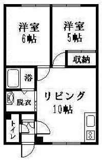 サンライズ9・5【2階】の間取り