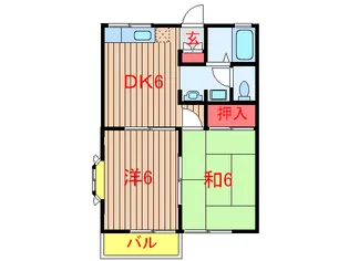 コーポ西八千代B棟【1階】の間取り