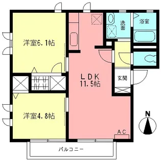 ブリリアE【2階】の間取り