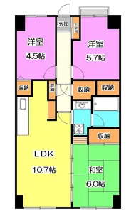 埼玉県所沢市北有楽町【マンション】の間取り