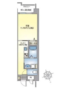 アリゾナ【4階】の間取り