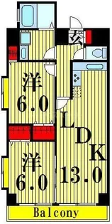SPRING COURT【6階】の間取り