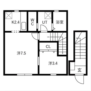 エル アルビオ G棟【2階】の間取り