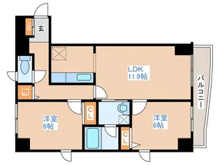 アムール平岸【9階】の間取り