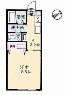 グリーンハイツ味野【1階】の間取り