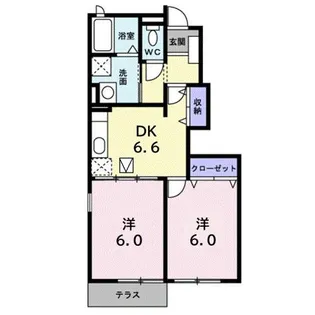プラシード【1階】の間取り