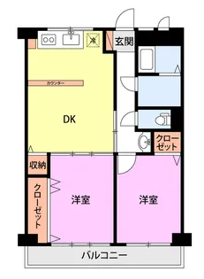 ハイツ船木【1階】の間取り